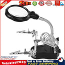 Welding Magnifying Glass with LED Light Loupe Hand Soldering Stand Station Newly