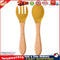 Baby Wooden Silicone Feeding Spoon Toddlers BPA-free Tableware (17) Newly