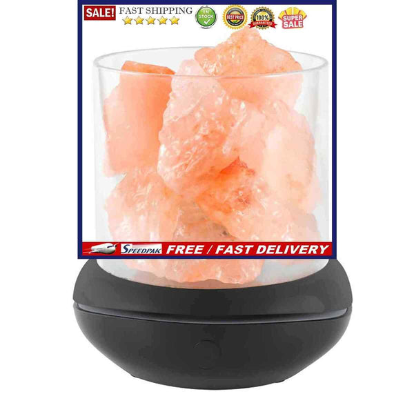 Himalayan Salt Diffuser Lamp Portable Crystal Salt Stone Bedside Night Lamp
