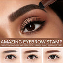 Professional Eye Brow Waterproof Stamp Shaping Kit for Women Makeup (Black)