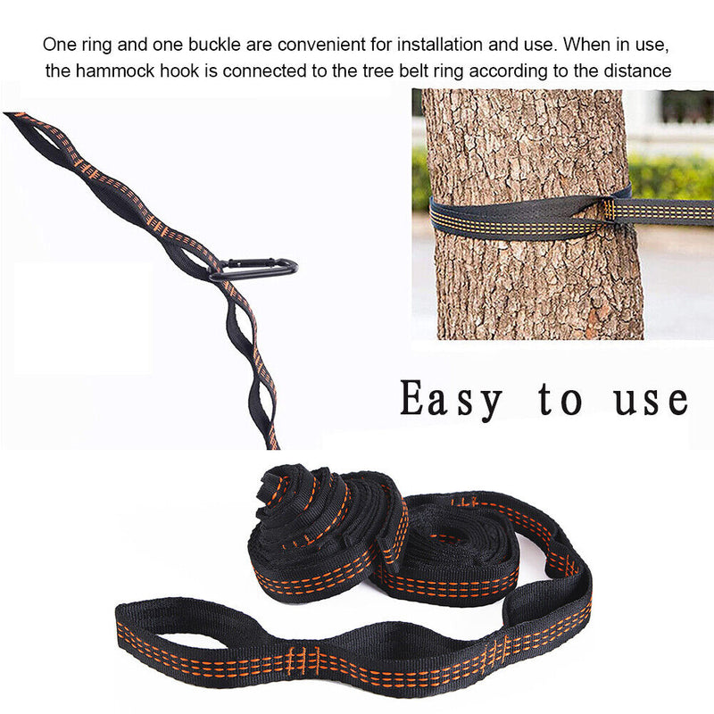 Outdoor Camping Hiking Hammock Straps High Strength Hammocks Hanging Rope B