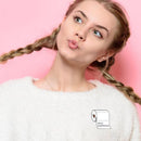 Roll Paper Pin Brooches White Badges Lapel Jacket Boys Girl Clothes Decor Gif