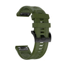 Silicone Strap for Garmin Fenix 7/6 Pro/5 22mm Sport Watch Bracelet (Green)