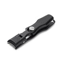 Nail clippers Black Matte Steel Fingernail & Thick C5X4 Anti-splash. Q7J0