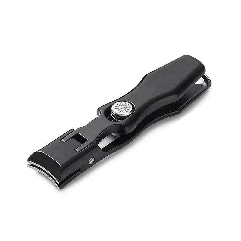 Nail clippers Black Matte Steel Fingernail & Thick C5X4 Anti-splash. Q7J0