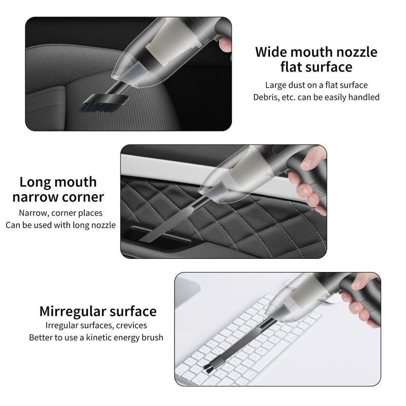 Lightweight Mini Car Vacuum Cleaner - Washable Cleaner Vacuum for Debris &