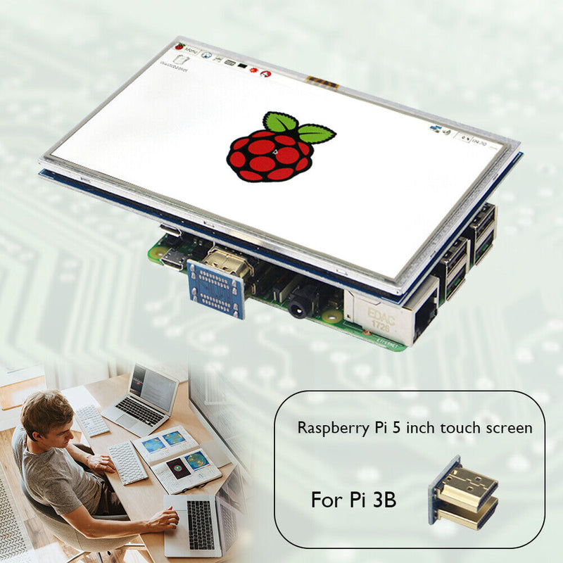5 inch LCD Touch Screen HDMI-Compatible Display Kit for Raspberry Pi 3B+ Newly