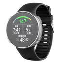 Silicone Watch Strap Wristband Bracelet Band for Polar Vantage V (Black)
