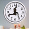 Silly Wall Clocks Non-Ticking Wall Clocks Easy to Install Watch (White)