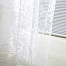 Leaves Printed Translucent Curtains Home Windows Tulle Sheer Drapes White