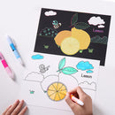 10pcs DIY Fruit Series Scratch Art Doodle Scraping Painting Puzzle Drawing