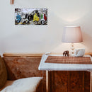 Home Weatherproof Retro Chic Motorcycle Sign Iron Painting Wall Drawing Template