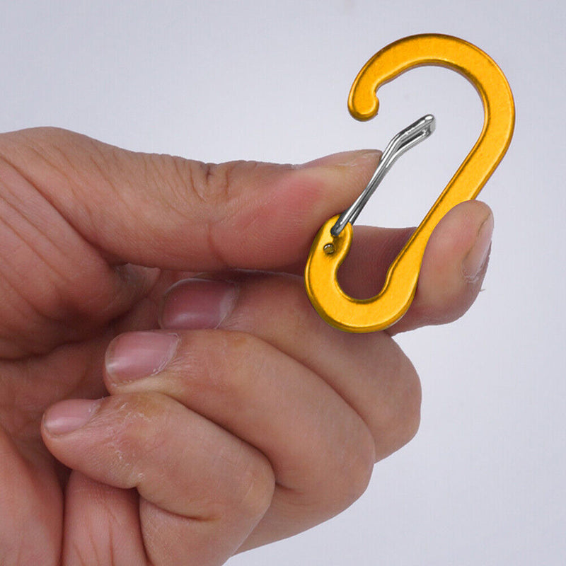 6pcs Outdoor Camping Carabiner Clips Keychain Hiking Backpack Hanging Buckles