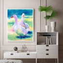 Duck Oil Paint By Numbers Kit DIY Acrylic Painting on Canvas Frameless Art