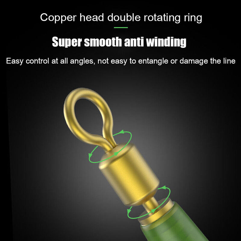 30pcs Copper Head Bobber Drift Fishing Floats Rotation Buoy Seat Fishing Bo