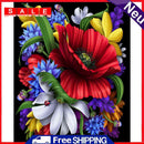 Oil Paint By Numbers Flower Coloring Picture Digital