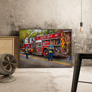 5D Diamond Painting DIY Fire Truck Full Round Drill Mosaic Rhinestone Picture