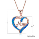 Mum Necklace Love Heart Crystal Chain Mother's Day Jewellery Birthdays A8J8