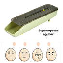 Kitchen Containers Egg Storage Box Fresh Keep Refrigerator Egg Tray (Green)