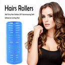Self Grip Hair Rollers DIY Hairdressing Self-Adhesive Curling Rod (Blue) Newly