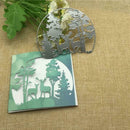 Metal Cutting Die CHRISTMAS TREES AND DEER SCENE Scrapbooking NICE G6N0