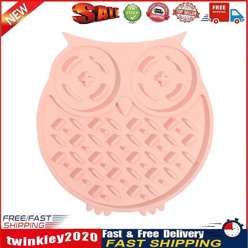 Dog Feeding Lick Mat Cat Feeder Licking Pad Slow Food Feeder Bowls (Pink) Newly