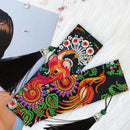 2pcs Diamond Painting Bookmark DIY Peacock Cross Stitch Leather Book Marks