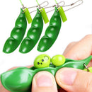 Cute Soybean Extrusion Phone Charm Stress Relieve Squeeze Bean Key Chain