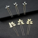Girls Ornaments Handmade Crystal Leaves Pins Clips Headwear Women Hairpins