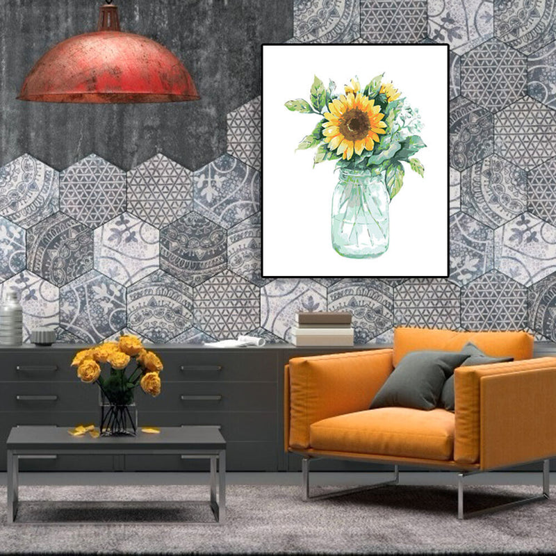Painting By Numbers DIY Sunflower Canvas Oil Art Picture for Home Wall Decor Kit