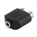 JUNERAIN Jaserain Y-Splitter Audio Adapter, 3.5mm Female to 2 RCA Sockets, 2