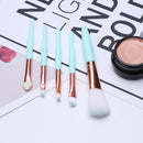 5x Eyes Makeup Brushes Set Portable Eyeshadow Eyebrows Beauty Pens (Green)
