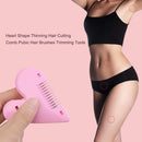 Heart Shape Thinning Hair Cutting Comb Pubic Hair Brushes Trimming Tools