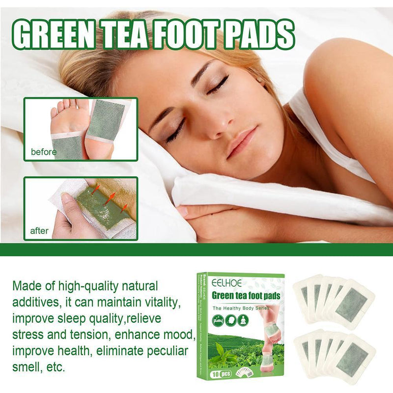 1 Box Foot Patch Foot Pad Improve Sleep Relief Fatigue Pressure (Green Tea)