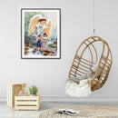 5D Diamond Painting Kit DIY Angel and Girl Full Round Drill Mosaic Picture
