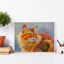 11CT Full Cross Stitch Color Cat Counted DIY Kits Handmade Cotton Embroidery