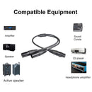50cm 3 Pin Jack XLR Female to Dual XLR Male Y Splitter Adapter Cable Conver