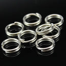 250pcs 5-Size Stainless Steel Fishing Split Rings Double Bow Connector