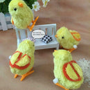 Plush Jumping Cartoon Chicken Baby Children Plush Fluffy Clockwork Toys C8R2