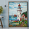 Hand Painted Oil Paint by Numbers DIY Lighthouse Drawing Wall Decoration Gift
