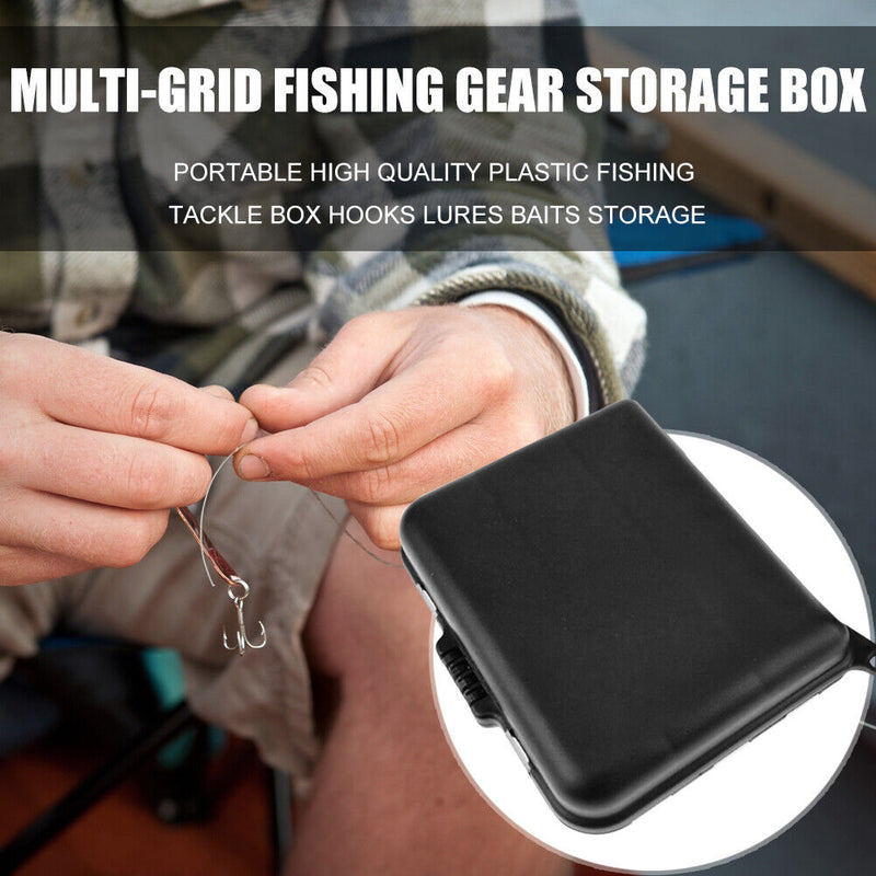 Multi Slots Fishing Tackle Box Portable Lure Hook Bait Storage Case (L) Newly