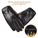 Drive Gothic Punk Fleece Guantes Touch Screen Gloves PU Leather Gloves Thicken