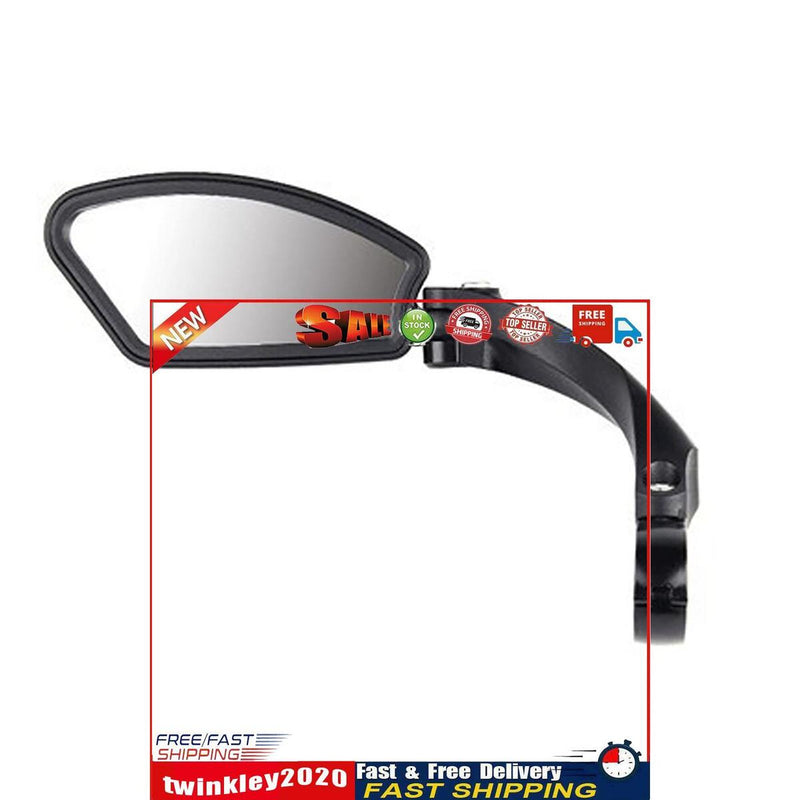 Bicycle Rear View Mirror 360 Rotation HD Anti-Shock Glass Lens (Left) Newly