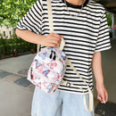Fashion Women Animal Pattern Printing Backpack Casual Small Handbags (E)