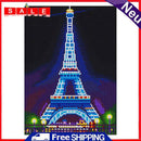 Full Round Drill Rhinestone Diamond Painting Luminous Iron Tower Handwork Craft