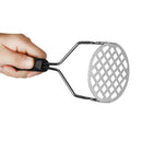 Cooking Concepts Stainless Steel Potato Masher Black Handle Vegetable Crusher