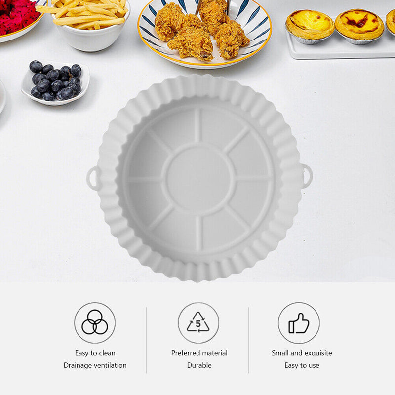 Silicone Air Fryer Tray Environmentally Heat-resistance for Oven Steamer Cooker