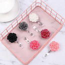Anti-Lost Clip Retractable Badges Holder Badge Reel Rose Shape Key Ring
