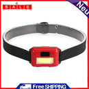 Mini Strong Headlight Waterproof Outdoor Camping 3 Mode LED COB Head Flashlight