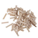 50pcs/set Blank Gift Hanging  Rectangle Wooden Tags Wedding Scrapbooing Rope